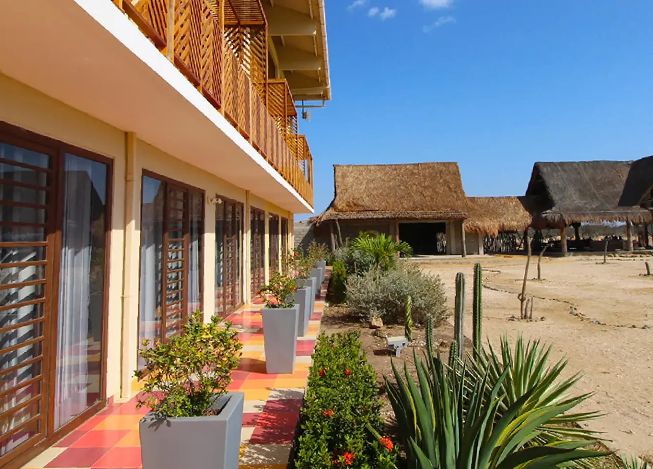 fachada habitaciones bloque 3 hotel wayira beach guajira