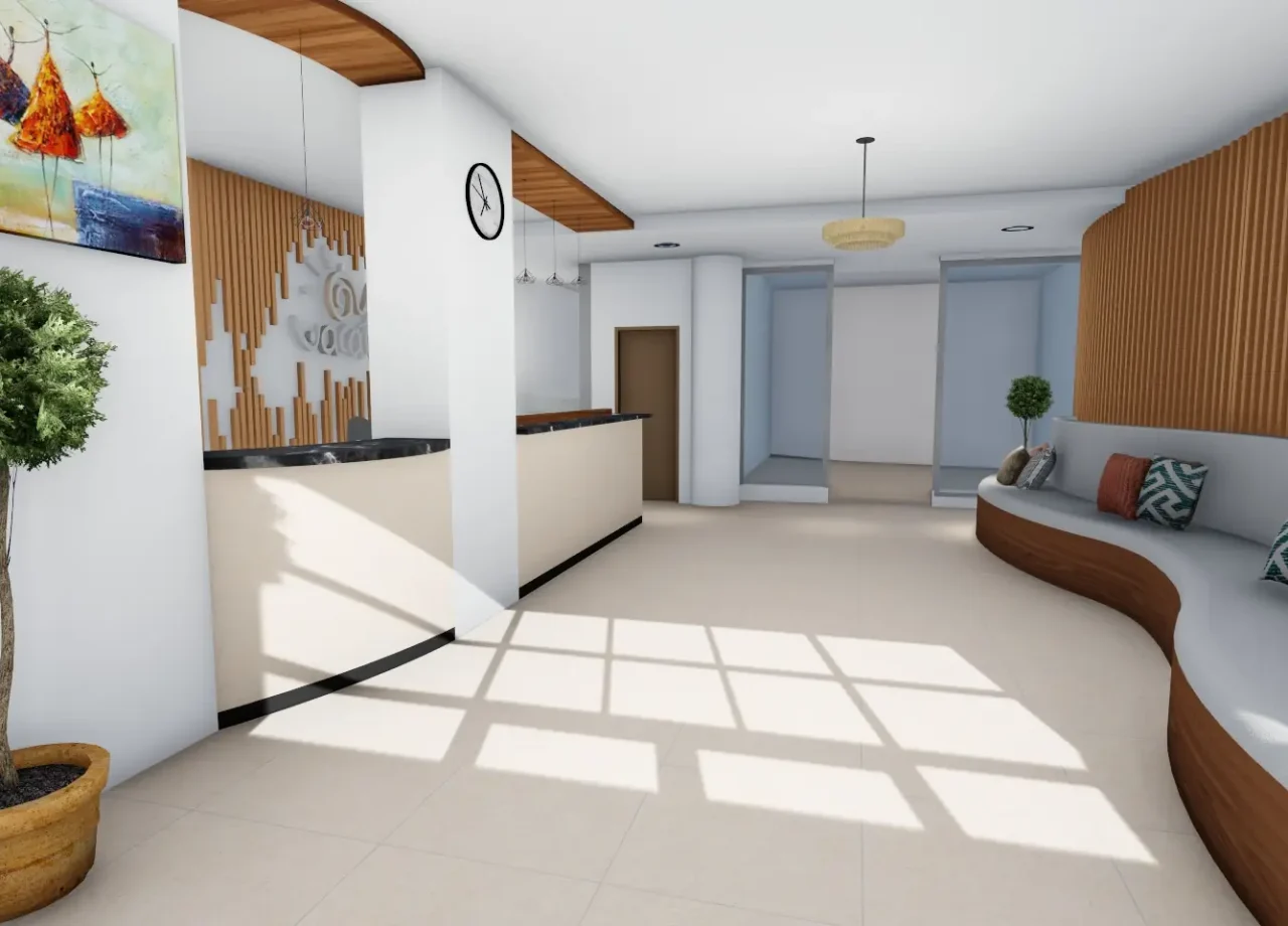 lobby hotel caribbean on vacation san andres